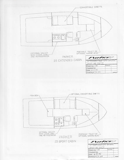 Parker 25 Extended Cabin 23 Sport Cabin Brochure