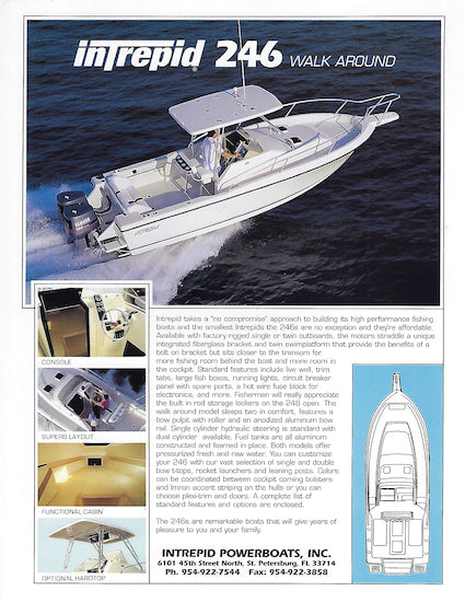 Intrepid 246 Center Console & Walkaround Brochure
