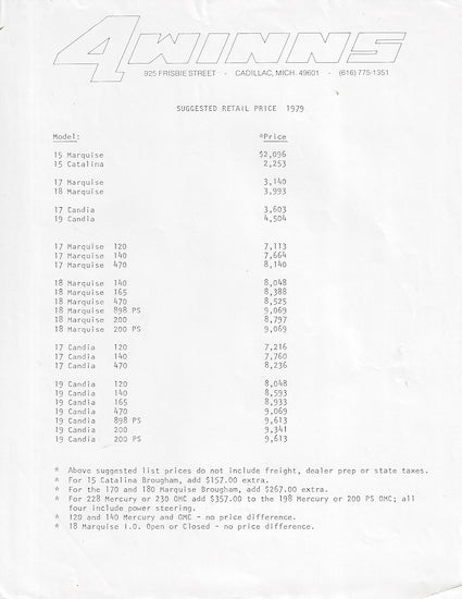 Four Winns 1979 Brochure