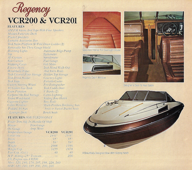 ASI Regency VCR200 & VCR201 Brochure