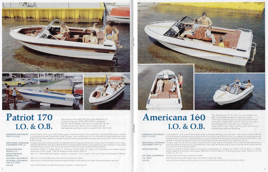 Yar-Craft 1980 Brochure
