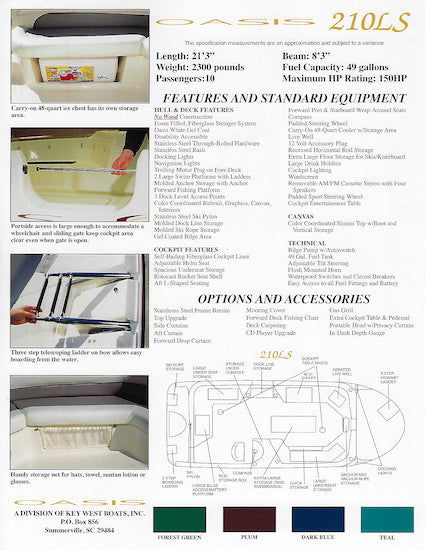 Key West Oasis 210LS Brochure