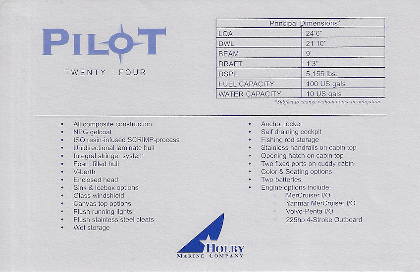 Holby Pilot 24 Brochure