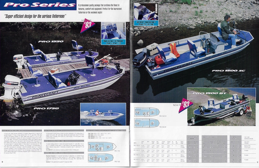 Princecraft 1993 Fishing Brochure