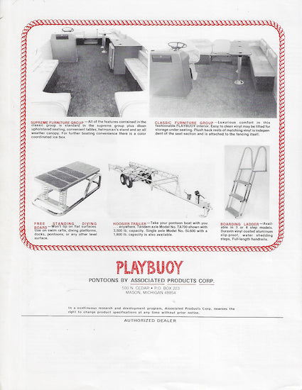 Playbuoy 1982 Pontoon Brochure