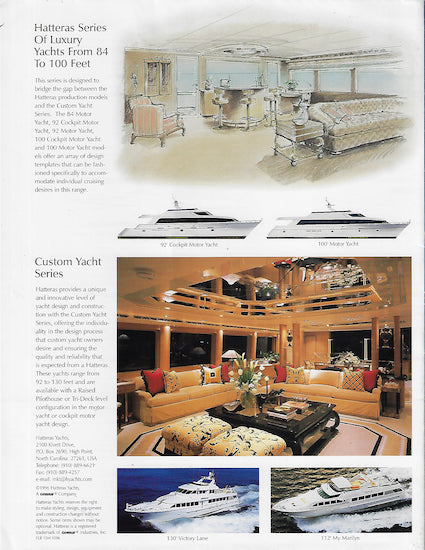 Hatteras 1997 Poster Brochure