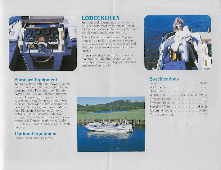 Anchor 1987/88 DeckBoat Brochure