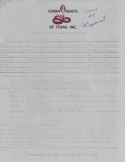 Cobra Brochure