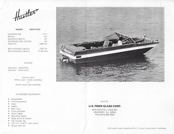 US Hustler Montego Outboard Brochure