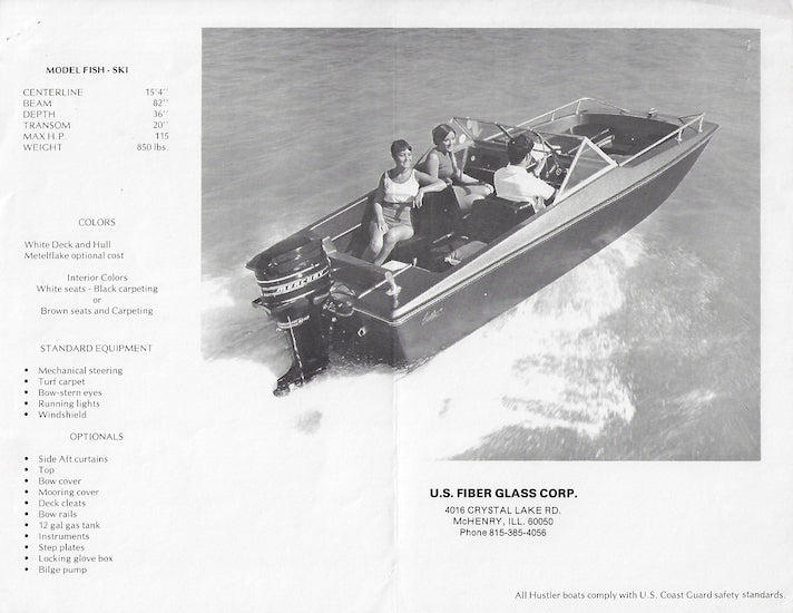 US Hustler Fish / Ski Brochure