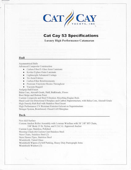 Cat Kay 53 Brochure Package