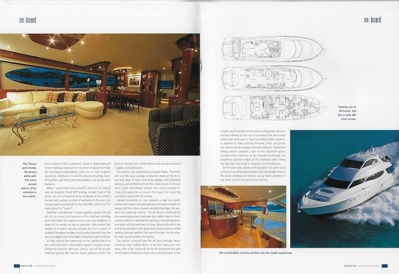 Lazzara 80 Yachts International Magazine Reprint Brochure