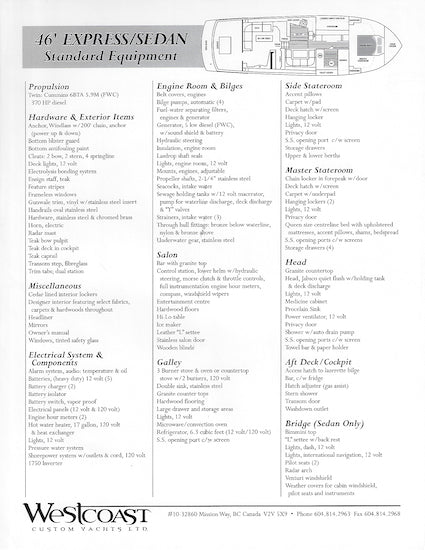Westcoast 46 Brochure