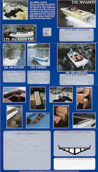 Beachcraft 1980s Fold Out Brochure