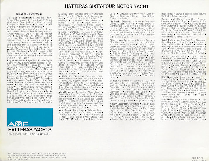 Hatteras 64 Preview Motor Yacht Brochure