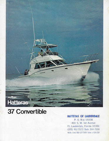 Hatteras 37 Convertible Brochure