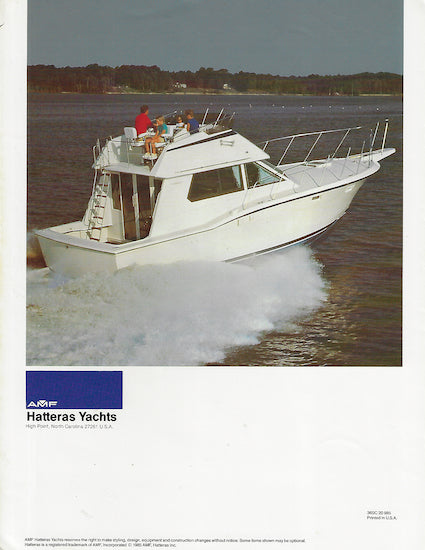 Hatteras 36 Sedan Cruiser Brochure