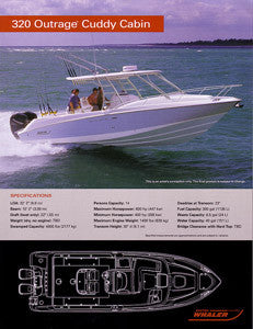 Boston Whaler 320 Outrage Cuddy Cabin Specification Brochure