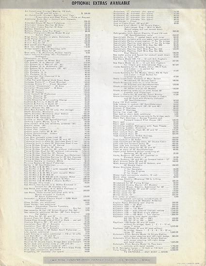 Pacemaker 1962 Price List Brochure