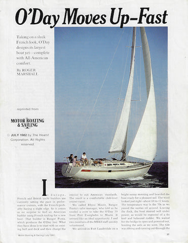 O’Day 39 Motorboating & Sailing Magazine Reprint Brochure