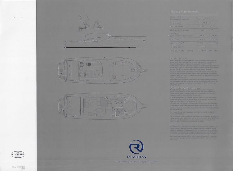 Riviera 47 Flybridge Convertible Series II Brochure