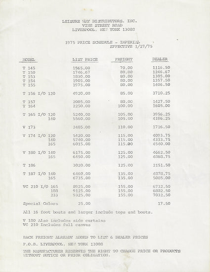 Imperial 1975 Brochure
