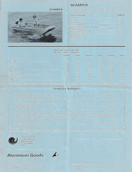 Springbok 1972 Brochure