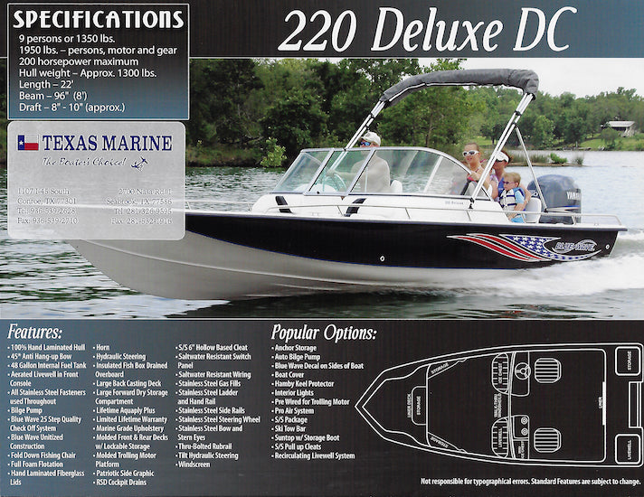 Blue Wave 220 Deluxe DC / 190 Classic DC Brochure