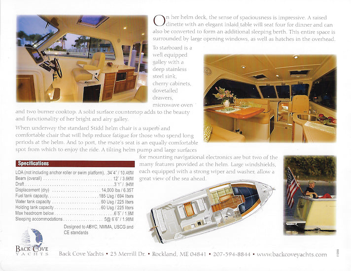 Back Cove 33 Brochure