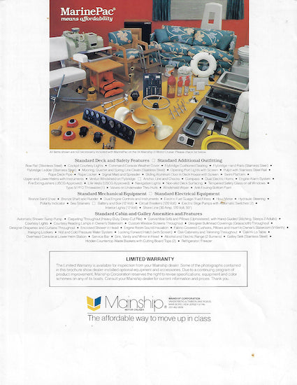Mainship 34 III Motor Cruiser Brochure