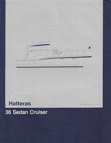 Hatteras 36 Sedan Cruiser Specification Brochure