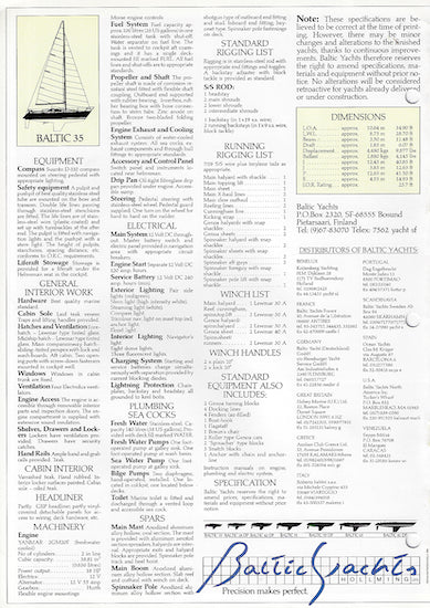 Baltic 35 Brochure