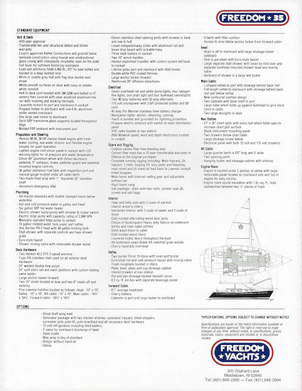 Freedom 35 Launch Brochure