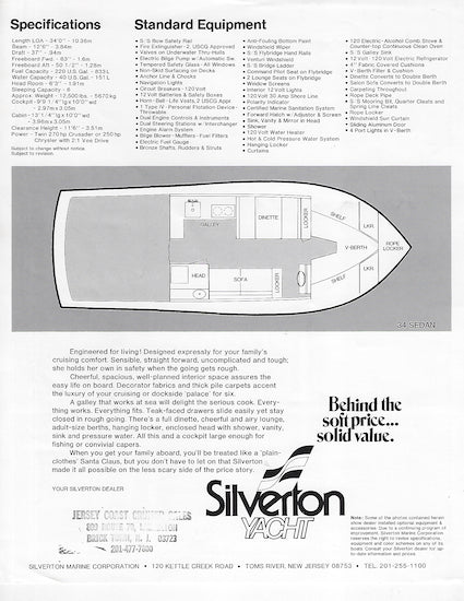 Silverton 34 Sedan Brochure