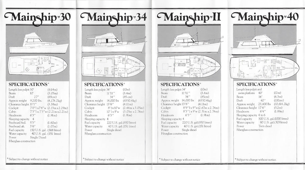 Mainship 1980s Full Line Brochure