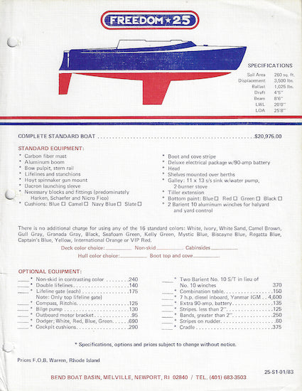 Freedom 25 Brochure