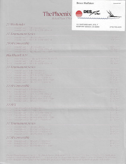 Phoneix 1990 Brochure