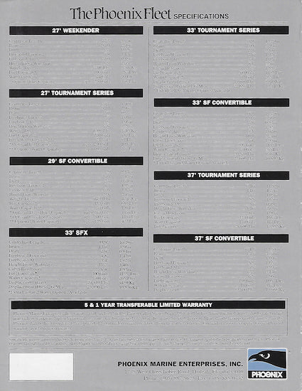 Phoneix 1991 Brochure