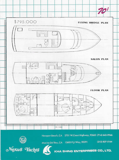 Nexus 62/70 Classic Motor Yacht Brochure