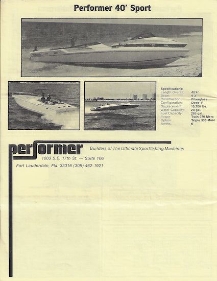 Performer Brochure