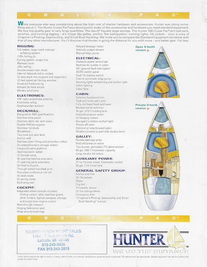 Hunter 336 Brochure