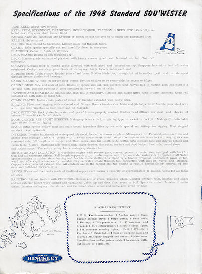 Hinckley Sou'wester Brochure