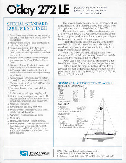 O'Day 272LE Brochure