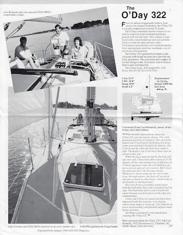 O’Day 322 Sailing Magazine Reprint Brochure
