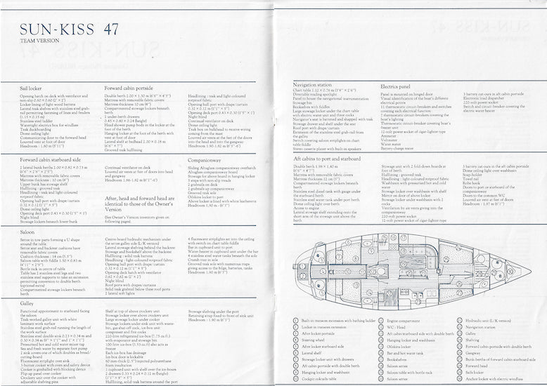 Jeanneau Sun Kiss 47 Specification Brochure