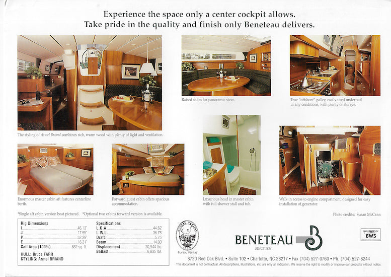 Bénéteau Oceanis 44 Center Cockpit Brochure