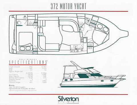 Silverton 372 Motor Yacht Specification Brochure