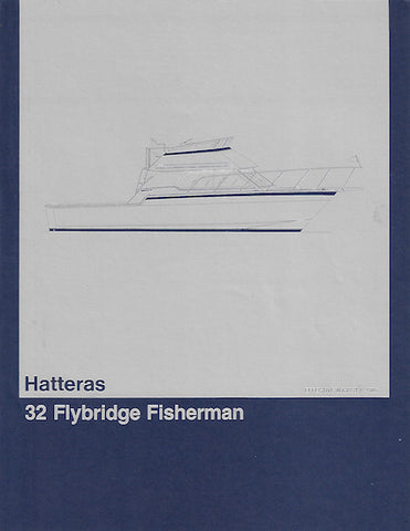 Hatteras 32 Flybridge Fisherman Specification Brochure