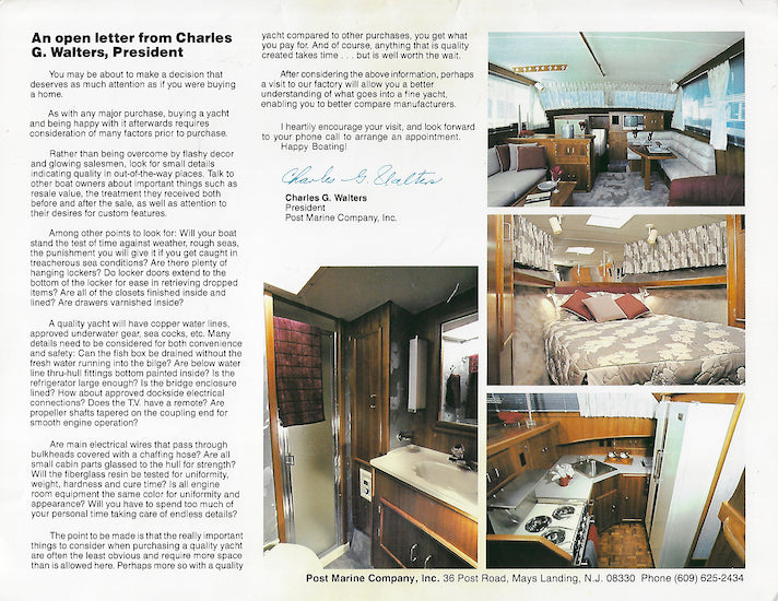 Post 46 Sport Cruiser Brochure