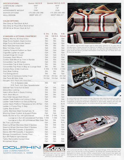 Dolphin Gemini 199 Brochure